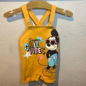 Disney Baby Yellow Mickey Mouse Overalls size 18M